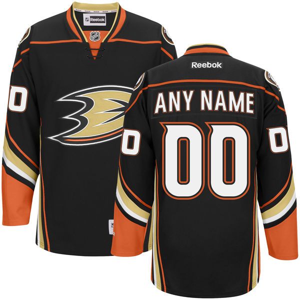 Men Anaheim Ducks NHL Mens Premier Custom Jersey Team Color - Black->->Custom Jersey